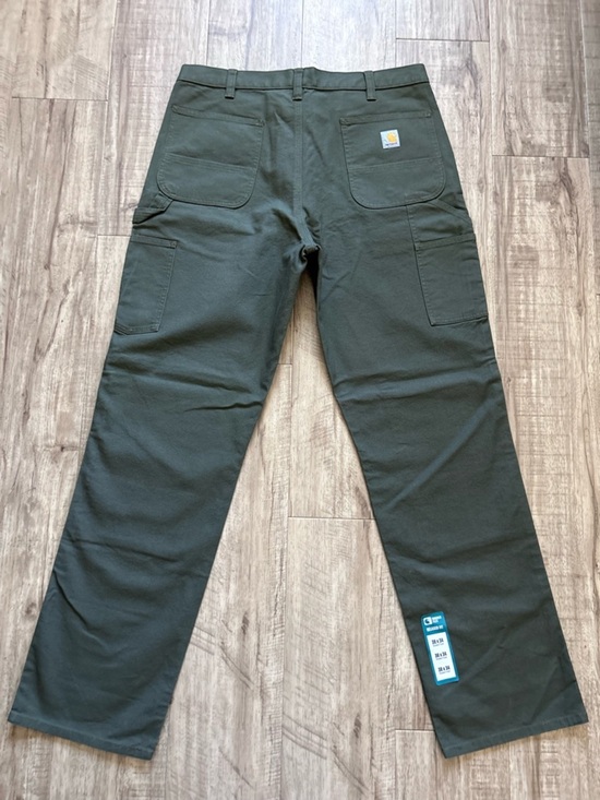 Carhartt Other - Carhartt Men’s Dark olive Green Duck Canvas Work Pants relaxed workwear 38x34